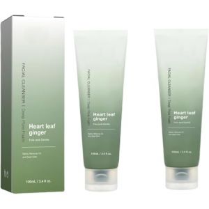 Heart Leaf Pore Deep Cleanser,gentle Foaming Facial Cleanser, Salicylic/hyaluronic Acid Facial Cleanser, Daily Face Wash, Blackhead Remover (2pcs) (yunzihui, neuf)