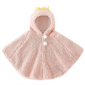 Nemopter Mignon Cape &agrave; Capuche B&eacute;b&eacute; Gar&ccedil;on Filles Sweat &Agrave; Capuche Laine Doux Poncho Cape Coupe-Vent Hiver Automne V&ecirc;tements d'ext&eacute;rieur Chaude Ch&acirc;le pour Enfants 0-3ans (Nemopter, neuf)