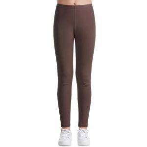 Auranso Legging de sport en coton pour fille - Pantalon long opaque, marron, 116-122 (Auranso Official-FR, neuf)