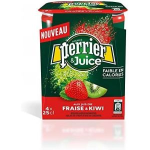 PERRIER - Perrier & juice fraise et kiwi boisson gazeuse 4x25cl - Un Articles (LE PHENICIEN, neuf)
