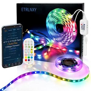 RGBIC Ruban LED 2,5m Dreamcolor R&eacute;tro&eacute;clairage LED TV for 32 &agrave; 55 pouces TV intelligent Applications and T&eacute;l&eacute;commande, Synchroniser avec la Musique, USB LED Int&eacute;gration IC &Eacute;clairage for TV D&eacute;coration (ETRLNXY, neuf)