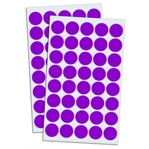 8000 Pieces, 20mm Ronde Gommettes Autocollantes Violettes Cercle - Violet (TownX(UK), neuf)