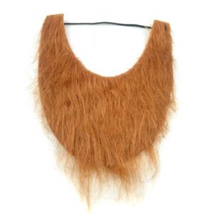 LICHENGTAI Fausse moustache en forme de U longue moustache dr&ocirc;le marron pleine barbe adulte fausse barbe pour jeux de r&ocirc;le accessoires de performance (Okssud, neuf)