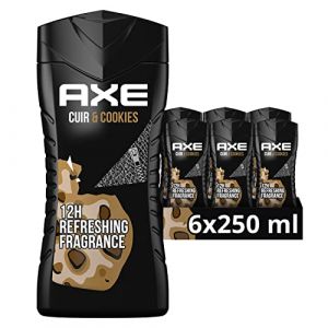 AXE Gel Douche Homme Collision Cuir & Cookies, Boost, Fraîcheur et Propreté, (Lot de 6x250ml) (IwonaTEC, neuf)