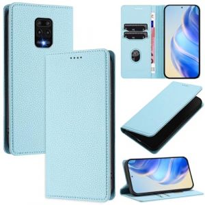 xinyunew Coque pour Xiaomi Redmi Note 9S/Note 9 Pro, RFID Blocage Portefeuille Etui &agrave; Rabat, Housse en Cuir PU pour Xiaomi Redmi Note 9S/Note 9 Pro, Bleu Clair (xinyunew, neuf)
