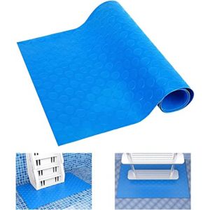 Tapis Échelle Piscine,Tapis D'échelle, Grand Tapis d’étape de Piscine avec Tapis d’échelle antidérapant de Protection de Texture pour la Doublure et Les escaliers de piscines Hors Sol 90x40cm (Point) (GIONAR-FR, neuf)