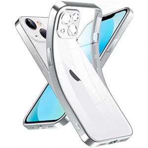 Supdeal Coque Transparente pour iPhone 13 Mini, Jamais Jaune avec Protection de la cam&eacute;ra, Coque en Silicone Transparente Ultra Fine et l&eacute;g&egrave;re, Empreintes digitales antiadh&eacute;sives, 5,4", Argent&eacute; (NNCD Store, neuf)