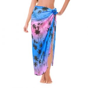 AffeGifts Pareo Femme Plage, Long Sarong Femme Mousseline de Soie Pareo de Plage Cache-Maillots et Sarongs Femme Jupe de Plage Jupe Maillot de Bain Filles Nageant Piscine de Plage D'&eacute;t&eacute; (AffeGifts FR, neuf)