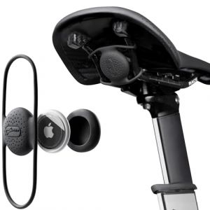 BONE AirTag Support de vélo caché sur la Selle pour vélo et vélo électrique/Scooter, Sangle de vélo, Compatible avec Apple Airtags, Traceur GPS antivol AirTag pour VTT, vélos de Route (Bone FR, neuf)
