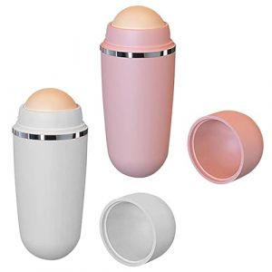 OHREN 2 PCS Rouleau pour le Visage, Rouleau en Pierre Volcanique, Rouleau Absorbant l'Huile, Papier Buvard pour le Visage, Rouleau de Massage pour le Soin de la Peau Grasse (Rose, Blanc) (whyqiqi, neuf)