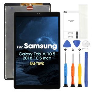pour Samsung Galaxy Tab A 10.5 LCD Affichage, pour Samsung Galaxy Tab A 10.5 SM-T590 LCD Écran Tactile Digitazer Assemblée Remplacement Écran avec Réparation Kit Noir, Wi-Fi) (Noir) (Little Wasp, neuf)