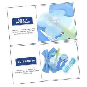 HEALSOPTHY Set de Barrettes Garçon Fille Nœud Bleu Accessoires Cheveux Fille Pinces Antidérapantes pour Fêtes et Usage (jinhaoyue, neuf)