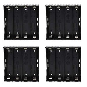 GTIWUNG 4 Pi&egrave;ces 4 &times; 3.7V 18650 Bo&icirc;tier de Support de Batterie Bo&icirc;te de Rangement en Plastique de la Couverture de la Batterie avec 8 Pin(4 solts) + 2 Pz 18650 Bo&icirc;te &agrave; Piles en Plastique (GTIWUNG-FR, neuf)