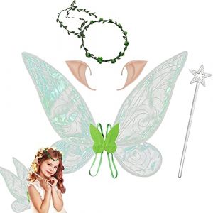 HIQE-FL Ailes d'ange Adulte,Ailes de F&eacute;e Enfant,Fairy Wings Adult,Ailes de F&eacute;e Papillon pour Filles,Ailes de F&eacute;e D&eacute;guisement,Ailes de Princesse,Ailes de F&eacute;e Costume (HIQE-DE, neuf)