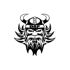 stick cr&eacute;a Sticker Autocollant Viking DAF Camion Truck, peganitas, aufkleber, Ref: d049 (Rouge) (Stick Cr&eacute;a, neuf)