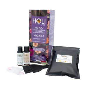 Holi Cosm&eacute;tiques Box Coloration Cheveux Mokka Intense | Cheveux Ch&acirc;tains Lumineux et &Eacute;l&eacute;gants | Henne Cheveux | Coloration 100% V&eacute;g&eacute;tale et Naturelle | Vegan | Couleur Ch&acirc;tain (Laboratoire Holi Cosmetiques Naturels, neuf)