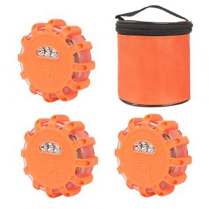 Yuanjoy 3 Pi&egrave;ces Gyrophare LED, avec Aimant et Crochet Voyant D'avertissement de Voiture, &Eacute;tanch&eacute;it&eacute; IP65, 9 Modes pour S&eacute;curit&eacute; Voiture, Chantier, Camping (Yuanjoy, neuf)