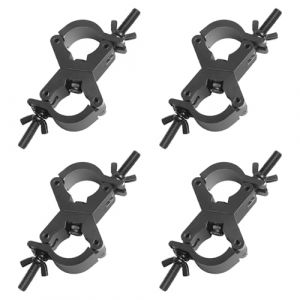 4Pack Crochet Jeux de Lumi&egrave;res Dj Truss Clamp 29mm-35mm Crochet de Fixation Projecteur, Porteur 80kg Double Collier de Serrage Pivotant Eclairage Light Fixation sur Tube Rond (Jinda Audio, neuf)