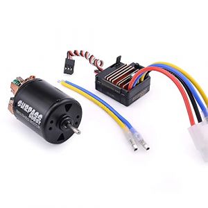 DollaTek 540 21T 4 p&ocirc;les moteur bross&eacute; et 60A bross&eacute; ESC Combo avec 6V/3A BEC &eacute;tanche 540 moteur ESC Combo pour 1/10 RC voiture de course (DollaTek, neuf)