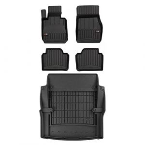 MOTOS Kit de tapis de sol en caoutchouc et tapis de coffre pour BMW Serie 3 F30 2011-2018 Améliorez votre confort de voyage avec tapis antidérapant voiture 3D- Tapis de sol voiture tous temps, protect (MOTOS EU, neuf)