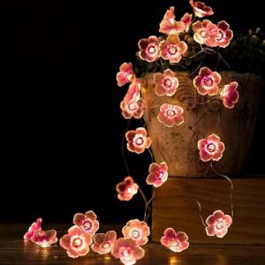 Elepl Guirlande Lumineuse 9,8 Pieds/30 LED Fleur Cerisier Lumineuse Rose Guirlande Lumineuse à Led pour Décoration de Mariage Fête Cour Café Noël (Pas de batterie) (ELE KINGDOM Sp. z o.o., neuf)