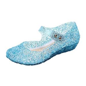 YOUKD Princesse Cosplay Chaussures pour Filles Cristal Sandales Gel&eacute;e Chaussures pour Halloween F&ecirc;te D'anniversaire Carnaval Bleu EU29 (Youkeda, neuf)