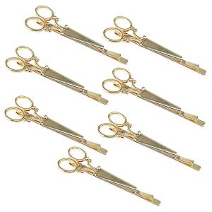 VALICLUD Lot De 7 Barrettes &agrave; Cheveux Vintage Ciseaux En M&eacute;tal Dor&eacute;, Accessoires Coiffure Pour Femmes, Pinces Fines R&eacute;tro, D&eacute;coration &Eacute;l&eacute;gante Pour Mariage Et F&ecirc;te (SHUI LIAO, neuf)