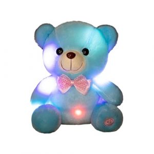 G&eacute;n&eacute;rique Jouet en Peluche Ours Lumineux &ndash; Animal en Peluche Lumineux color&eacute;, Animal Doux pour avec veilleuse LED pour Adultes, Maison, Salon, Chambre &agrave; Coucher, canap&eacute;, cr&egrave;che, Bureau (yepi, neuf)