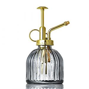 Flacon Pulvérisateur en Verre de 200 Ml, Pulvérisateur de Plantes Vintage, Brumisateur de Fleurs de Jardin, Petit Arrosoir Décoratif, Petit Pulvérisateur de Plantes pour Plantes D'intérieur(Gris) (BOLONIYA, neuf)