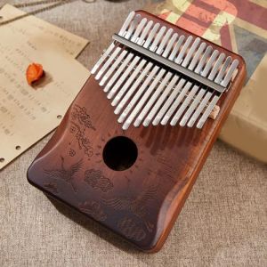 Kalimba Piano à pouce 17 touches en acajou Mbira Sanza pour enfants Audlt avec marteau d'accordage Sac de piano Instructions d'étude (bois) (popmall-eu, neuf)