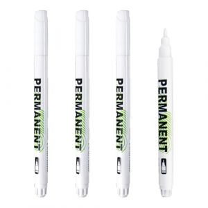 Jetstream 4 Pièces Marqueurs Blanc, Stylo Blanc Indelibile, Marqueur Permanent Pointe Fine 1,0 mm, Feutre Indelebile, pour Plastique, Bois, Pierre, Céramique, Métal, Cuir, Pierre (shenzhenshiouxinghangmaoyiyouxiangongsi, neuf)