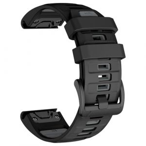 MYSNBKN 22MM QuickFit Watch Band pour Fenix 8 47mm/Fenix 7 Pro/Fenix 7/Fenix 6 Pro/Fenix 6/Fenix 5 Plus/Fenix 5/Epix Pro 47mm/Fenix E, 22mm Silicone QuickFit Band pour Forerunner 965/955/945/935 (MYSNBKN-FR, neuf)