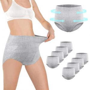ACWOO 9Pcs Culottes Post Accouchement, Culottes de Maternité Jetables, Slip Jetable Maternité, Incontinence Pregnancy Culottes, Maternité Jetables Sous-vêtements pour Le Post Partum et Césarienne (AOGOE-EU, neuf)