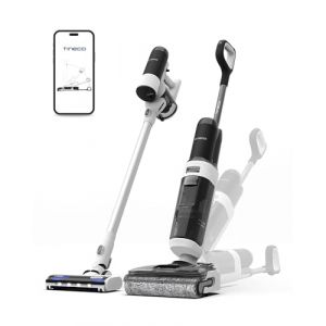 Tineco Floor One Switch S6 Stretch Aspirateur Laveur Sec Et Humide, Multifonction, 180° à Plat, Autonettoyant, 65 Minutes d'autonomie, Nettoyage des Bords des Deux côtés, Nettoyage de Toute la Maison (Tineco, neuf)