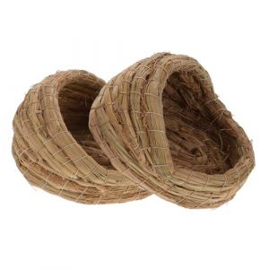 PENIKOKO 2Pi&egrave;ces Nid Tress&eacute; Paille pour Poules Pondeuses Maison de Couchage Confortable pour Animaux de Compagnie Poulailler pour Toutes de Poules (Hareem-Li, neuf)