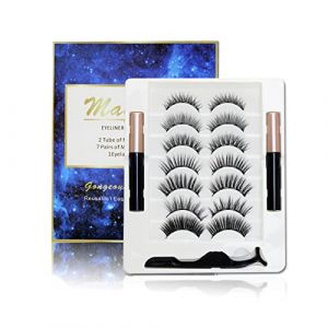 BeauFairy Faux Cils Magnétique Eyeliner Kit, 7 Paires de Cils Magnétique, 3D Naturel Faux Cils, Cils Magnétiques avec 2 Tubes Eye-liner,Imperméable et Sans Colle Requise, Réutilisables (BeauFairy-Orchid, neuf)