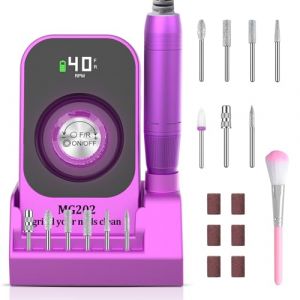 Ponceuse pour Ongles Professionnel 40 000 tr/min - Lime a Ongle Electrique, Manucure Pedicure Kit avec 7 Embouts - Machine a Ongle Usage Domestique & Pro - Nail Drill (Rose) (SAMANTHA NENE LTD, neuf)