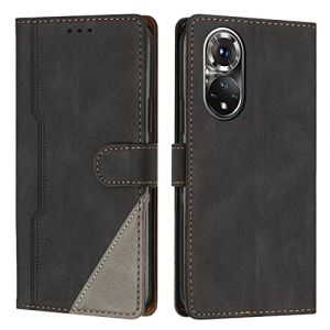Radoo Coque pour Huawei Honor 50 Pro/Nova 9 Pro, Housse Etui Portefeuille Cuir Multifonction, Fermeture Magn&eacute;tique &agrave; Clapet Anti-Choc Flip Case Compatible avec Huawei Honor 50 Pro (Noir) (Radoo EU Direct Store, neuf)
