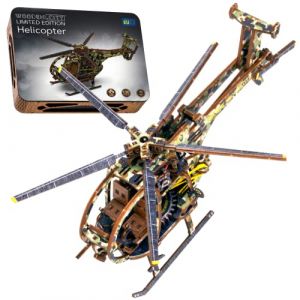 WOODEN.CITY Helicopter Limited Edition - Puzzle 3D Adulte, Maquette en Bois à Construire, Maquettes et Modélisme, Construction Adulte, 178 Pièces - Idéal Cadeau pour Homme, Partenaire ou Collègue (WOODEN CITY FR, neuf)