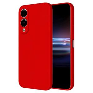 HONLEN Coque pour Samsung Galaxy S25 Edge Protection &Eacute;tui, (6.7" inches) Liquide TPU Silicone Case Anti Rayures Ultra Mince Souple Cover en Silicone Rouge de Chine (HONLEN, neuf)