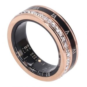Mise à Niveau de la Bague Intelligente, Bague Intelligente de Suivi de la Forme Physique pour Hommes et Femmes, en Acier Ti, Chiffres Romains, Alliance Rotative Dorée pour (9) (Leerma, neuf)
