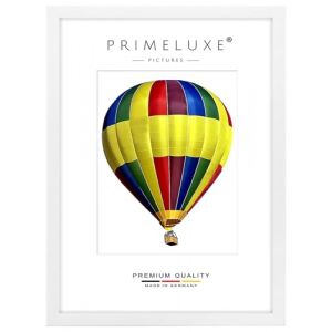 PrimeLuxe Cadre photo en bois 32 x 45 cm (Dimension de l'image) en Blanc mat | Couleur et taille sélectionnables | pour affiches | Puzzle | collage de photos (E-Commerce DELUXE, neuf)