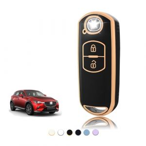 TOOMUME Coque Clé TPU, Etui Clé Étui Clé Adapté pour Mazda 2/3/6 M2 M3 M6 CX-3 CX-4 CX-5 CX-7 CX-8 CX-9 CX-30 CX-60 MX-5 MX-30 Atenza Axela, Couvre Clef Cache Cle Voiture Telécommande - Smart Key (TOOMUME, neuf)