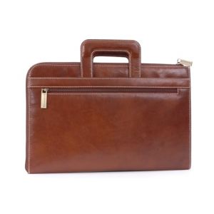 Bucklestone - Porte Document Cuir Homme - Pochette A4 Bloc-Note et Tablette - Conférencier Zippé Poignée Rétractable - Westminster - Tanne (The Real Handbag Shop, neuf)