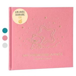 Livre de Naissance B&eacute;b&eacute; Ma Premi&egrave;re Ann&eacute;e | Album de Naissance et Livre Souvenir B&eacute;b&eacute; pour coller des photos et &eacute;crire | Album Photo Bebe avec stickers id&eacute;al comme Cadeau Naissance Fille et Garcon (LenoaBaby, neuf)