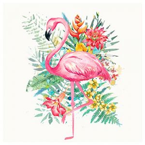 Ambiente - 20 SERVIETTES PAPIER FLAMANT ROSE TROPICAL 33CM (Malagro Versandhandel - Exp&eacute;dition depuis l'Allema, neuf)
