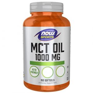 Now Foods MCT Oil, 1000mg, Triglyc&eacute;rides &agrave; cha&icirc;ne moyenne d'huile de coco et de palmiste, Haute dose, 150 capsules molles, Test&eacute; en laboratoire, Sans soja, Sans gluten, Sans OGM (NaturProdukte, neuf)