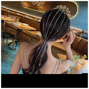 Épingle À Cheveux Fashion Strass Strinestone Coupes à cheveux for Femme Girl Long Tassel Brillant Cristal Crystal Cheveux Coiffures Accessoires de mariage Cadeaux de mariage Épingle À Cheveux Mariage( (钟祥市微琼维商贸有限公司, neuf)