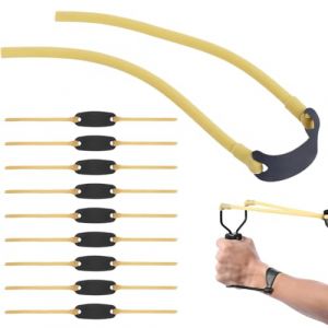 Lot de 10 sangles élastiques de rechange pour lance-pierre, accessoires de chasse robustes pour adultes, pour la chasse en plein air. (Dengchaoshi, neuf)