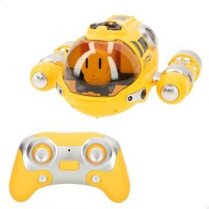 ColorBaby sous-Marin télécommandé, 5 km/h, 25 m, Rotation à 360 degrés, avec lumières et Jet d'eau, 2,4 GHz, télécommande Submersible, Cadeau pour Enfants, Jouets Aquatiques, Bateau Jouet Piscine (Distria, neuf)